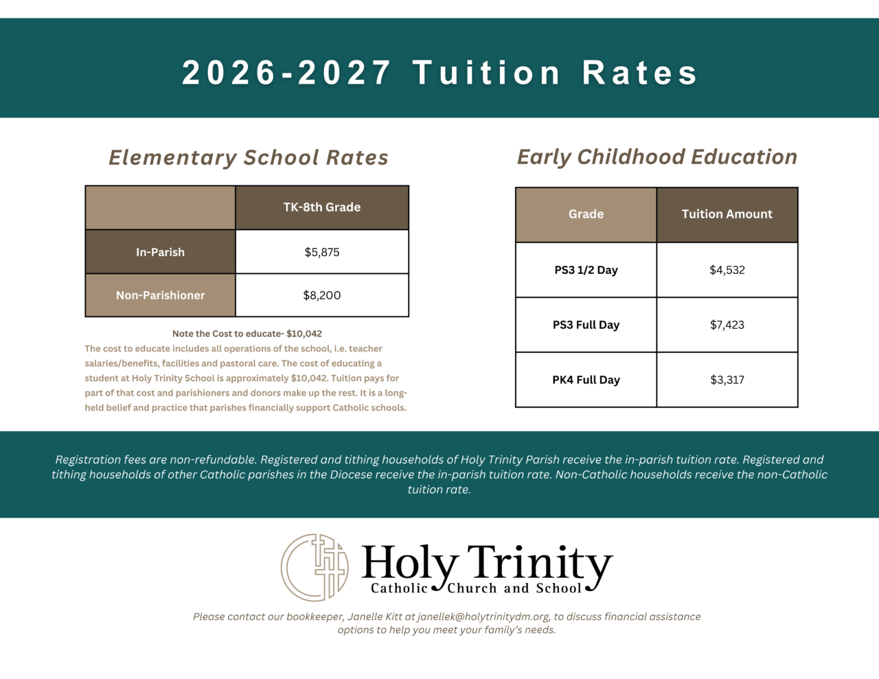 Tuition Programs Tuition & Assistance - Holy Trinity Catholic School
